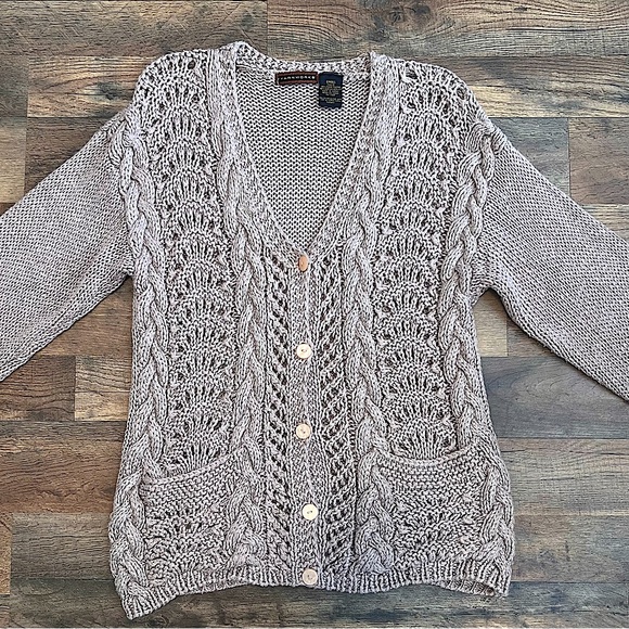 Vintage Sweaters - Yarnworks | Button Down Knitted Cardigan Sweater